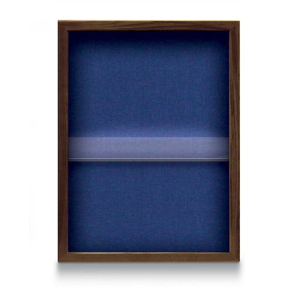 Indoor Enclosed Combo Board, 48"x36", Black Frame/Black Porcelain & Cork